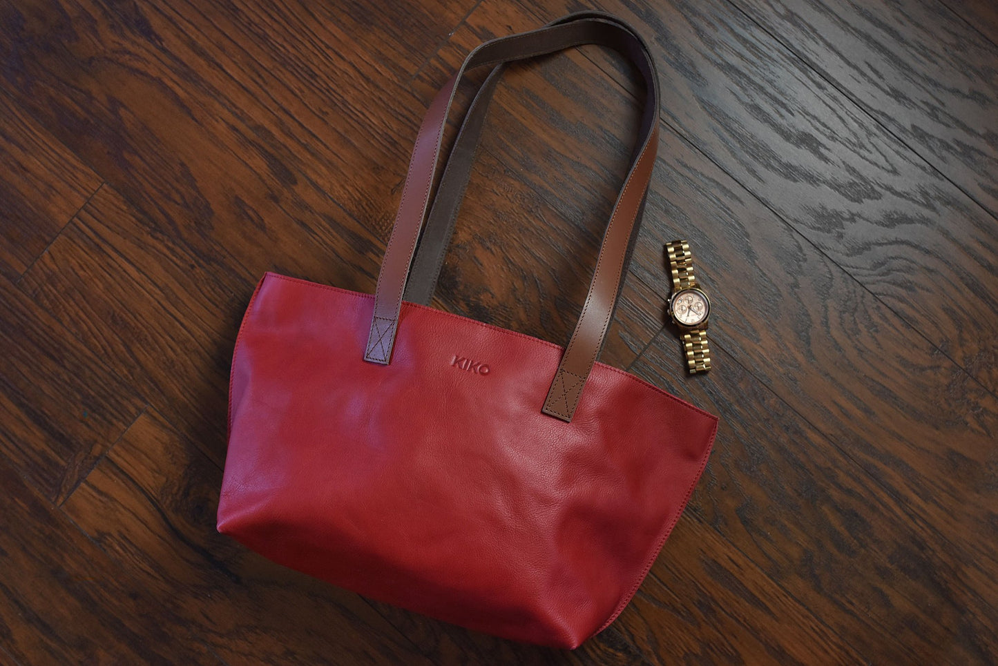 Red Leather Tote