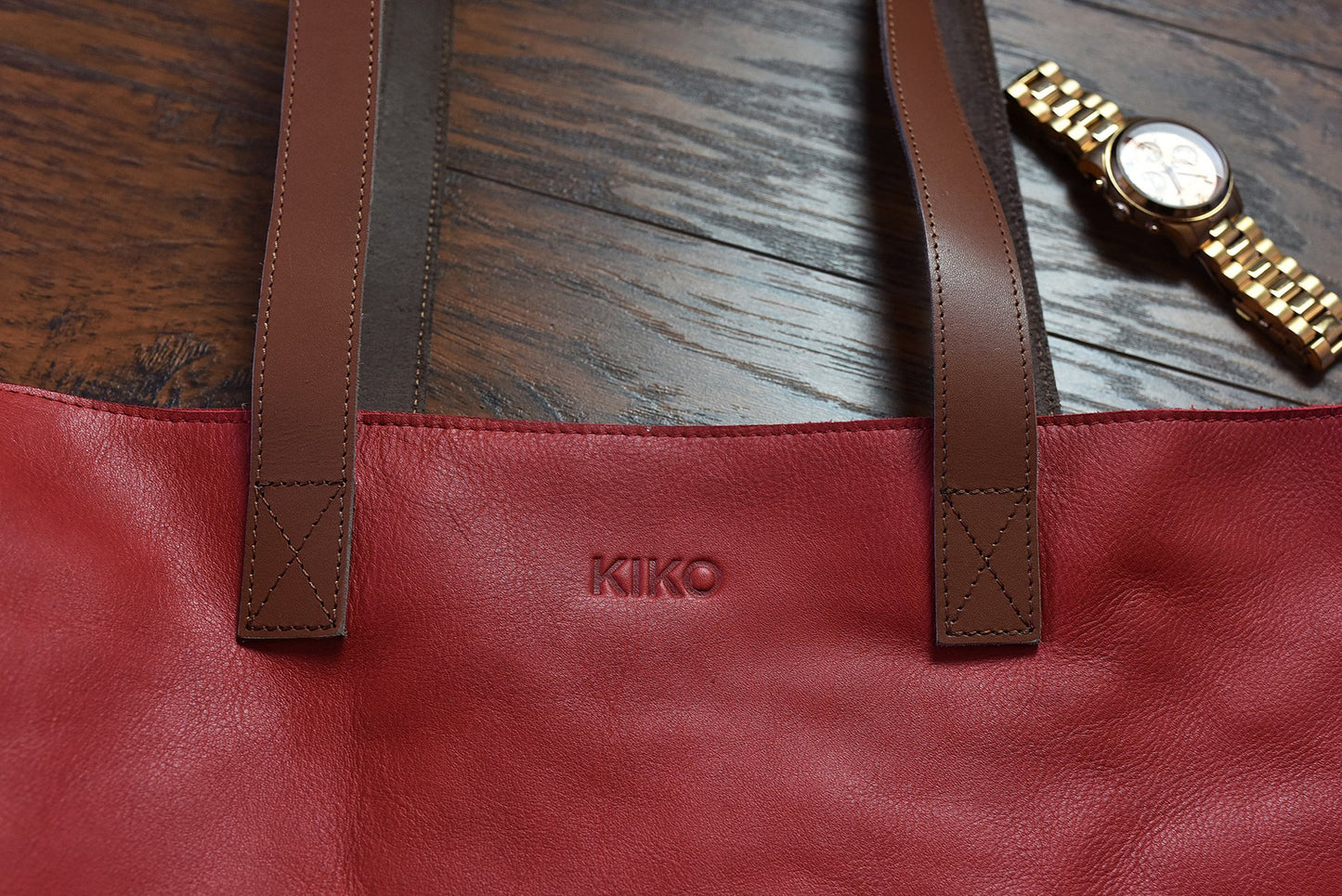 Red Leather Tote