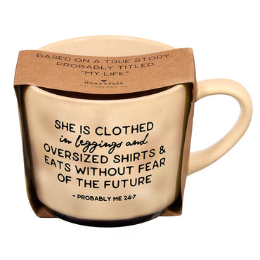 She Is Clothed In Leggings & Eats Without Fear Of The Future Mug