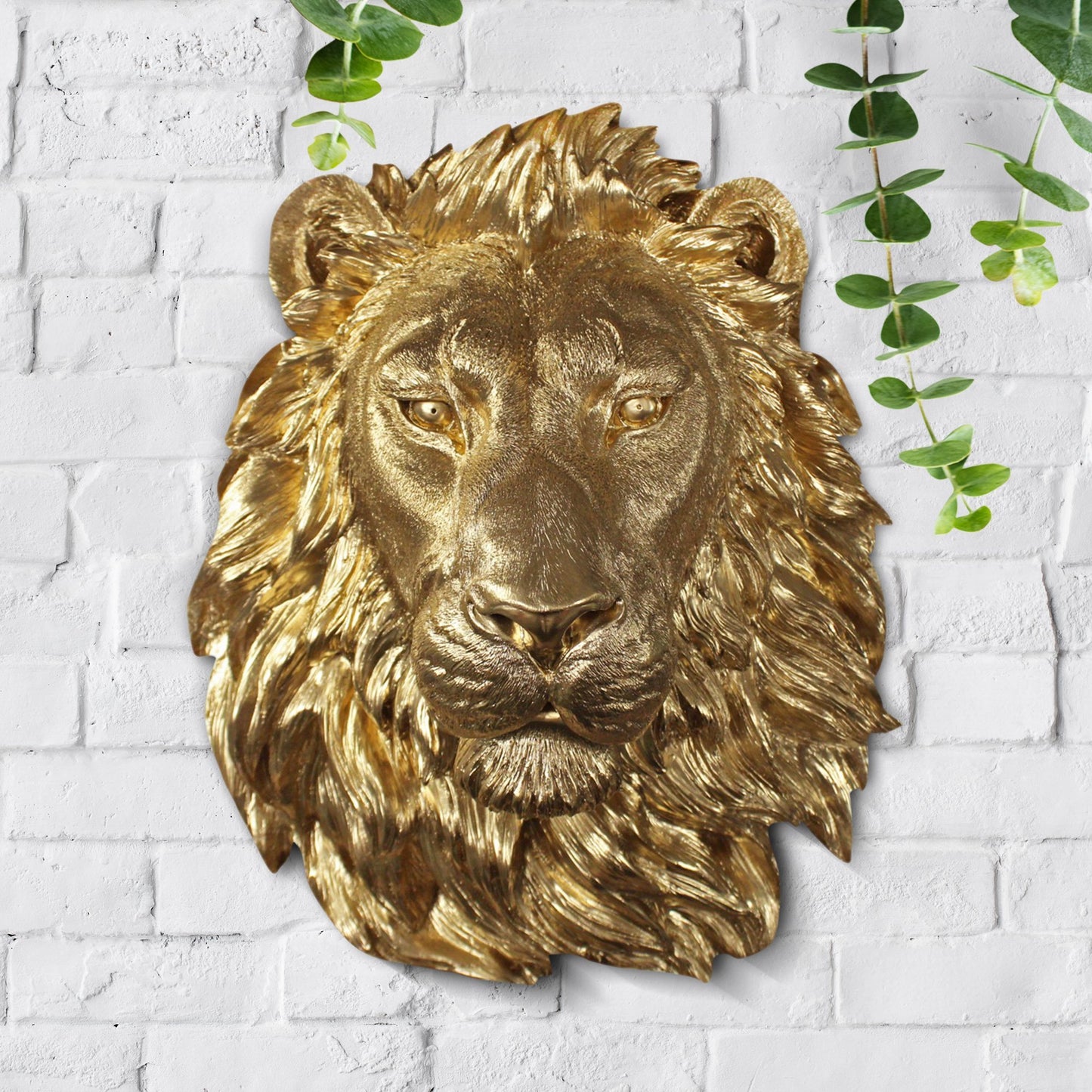 Large Gold Lion, 17"