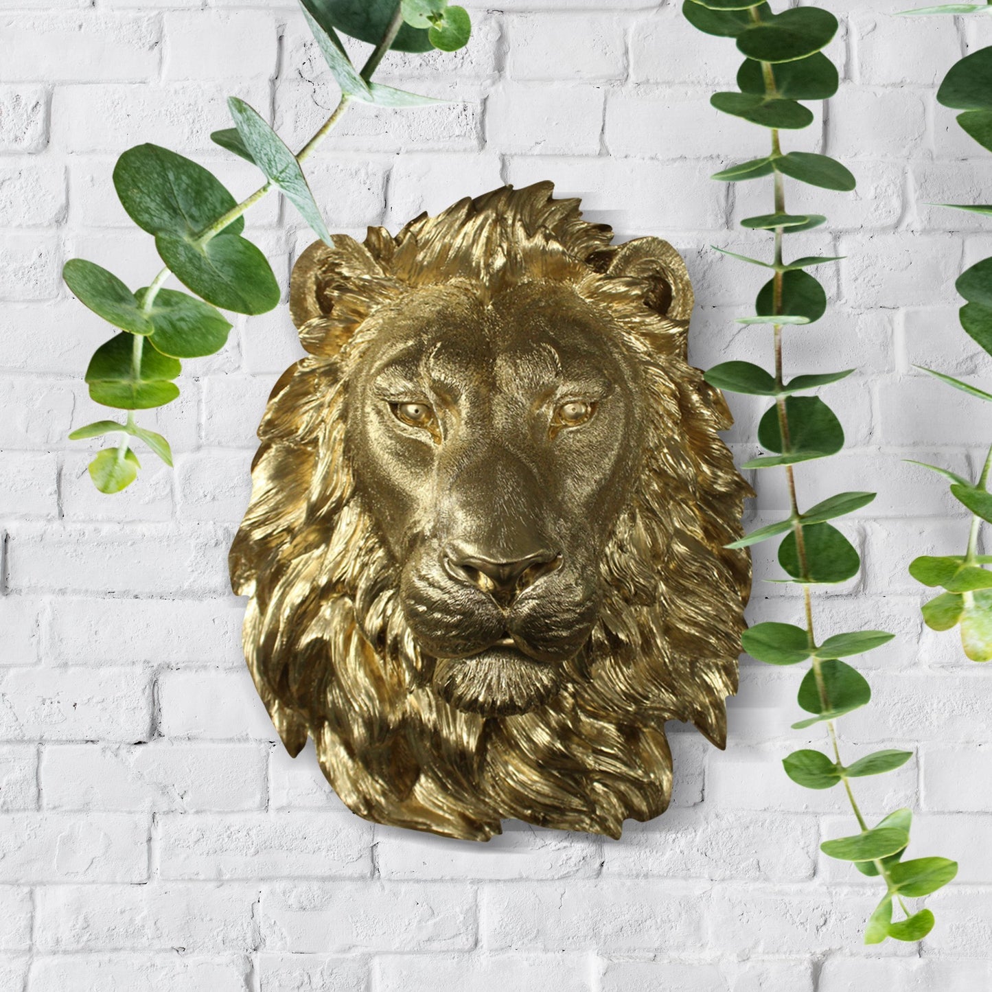 Large Gold Lion, 17"