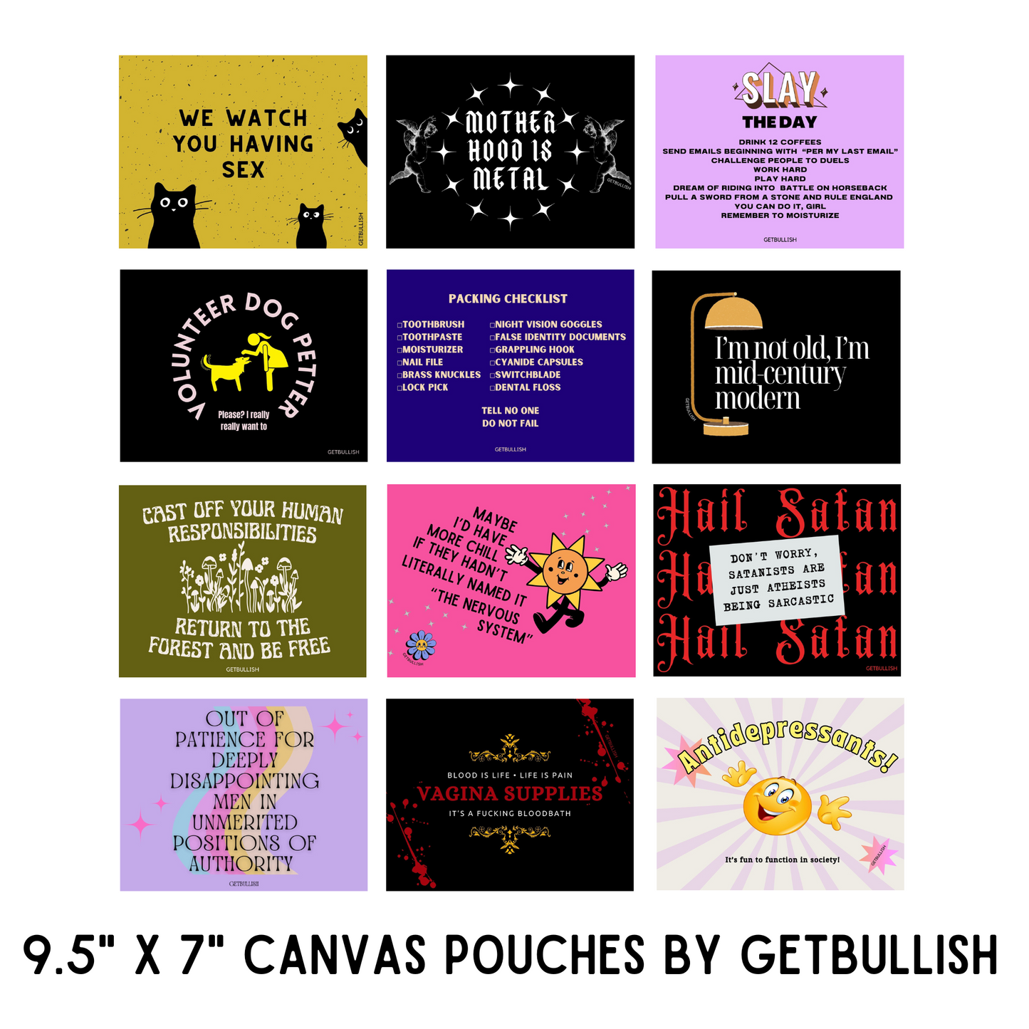 I'm Not Old, I'm Mid-Century Modern Canvas Zipper Pouch