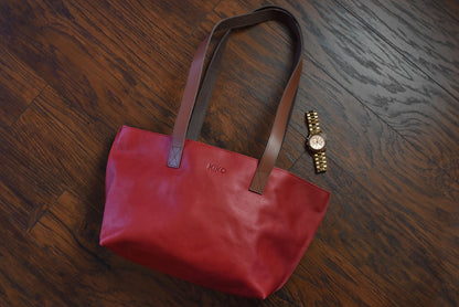 Red Leather Tote
