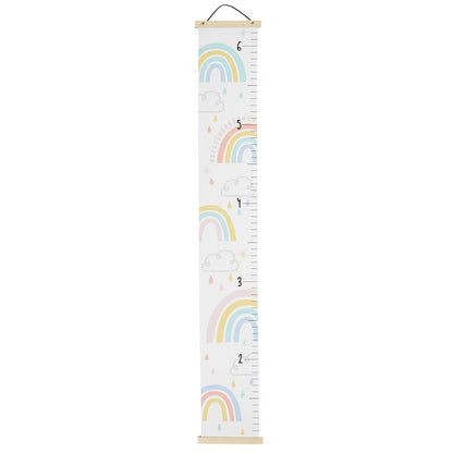 Rainbow Kids Growth Chart | 65" Long Hanging Canvas