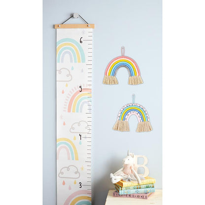 Rainbow Kids Growth Chart | 65" Long Hanging Canvas
