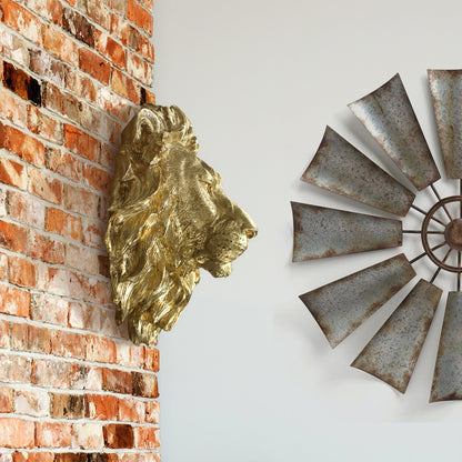 Large Gold Lion, 17"