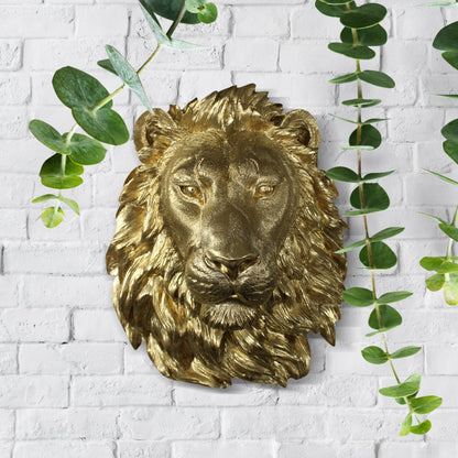 Large Gold Lion, 17"