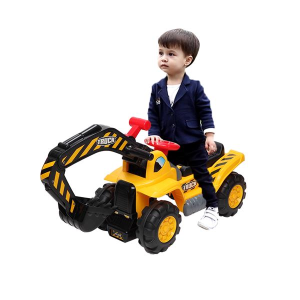 Children's Excavator Toy Car Without Power Two Plastic Stones