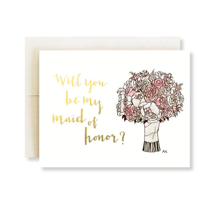 Maid of Honor Gold Foil Card